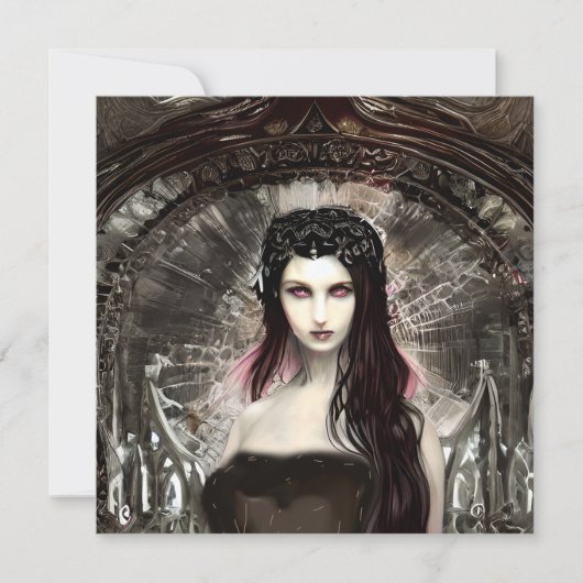 Carte Steampunk Fallen Angel | Art sombre (Devant)