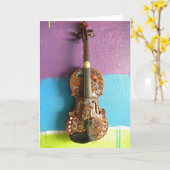 Carte Steampunk Fiddle Note (Fleur jaune)