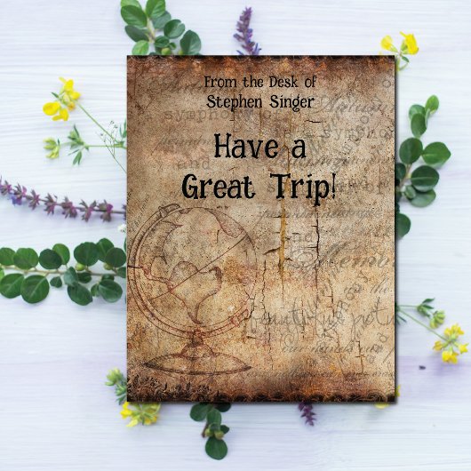 Carte Steampunk Globe Travel Journal Papier