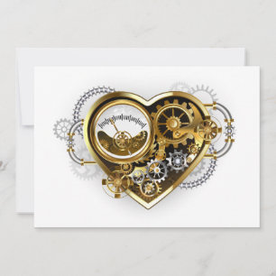 Carte Steampunk Heart with a Manometer