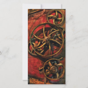 Carte Steampunk - Horloge