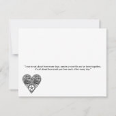 Carte Steampunk Horloge OEuvres et engrenage Coeur Valen (Dos)