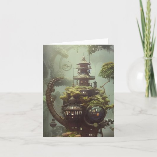 Carte Steampunk Jungle Logement Toutes Les Occasions (Devant)