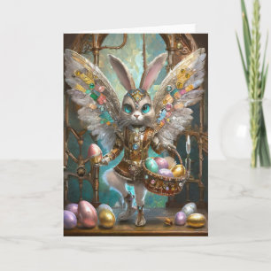 Carte Steampunk Lapin de Pâques Angel Apprentice du Chev