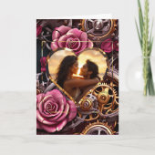 Carte Steampunk personnalisé Thème Saint Valentin (Devant)