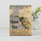 Carte Steampunk Raven Merci (Debout devant)
