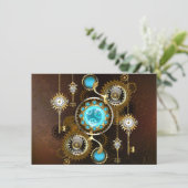 Carte Steampunk Rusty Background (Debout devant)