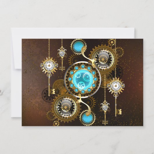 Carte Steampunk Rusty Background (Devant)
