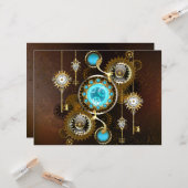 Carte Steampunk Rusty Background (Devant/Arrière en situation)