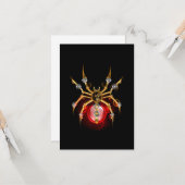 Carte Steampunk spider on black (Devant/Arrière en situation)