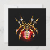 Carte Steampunk spider on black (Devant)