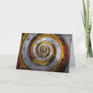 Carte Steampunk - spirale - temps infini