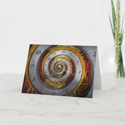 Carte Steampunk - spirale - temps infini (Devant)