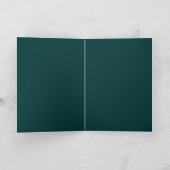 Carte Steampunk Turquoise noir Damas gothique monogramme (Intérieur)