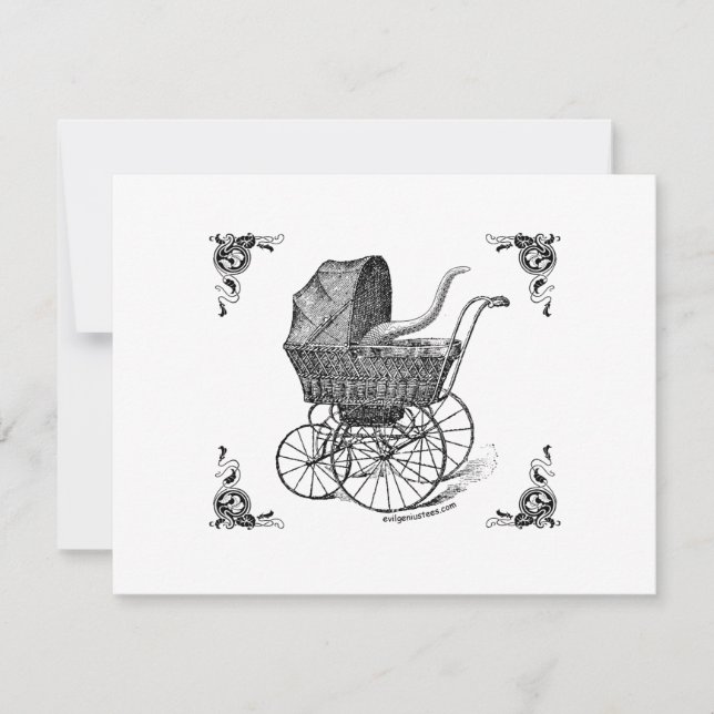 Carte Steampunk Victorian Cthulhu bébé (Devant)