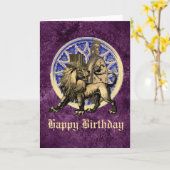 Carte Steampunk Voyageurs Lion Personnalisable Anniversa (Fleur jaune)