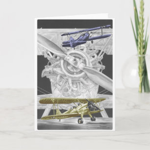 Carte Stearman Biplane