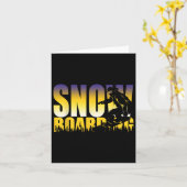 Carte Steezy Snowboard Gnarly Cadeau (Fleur jaune)