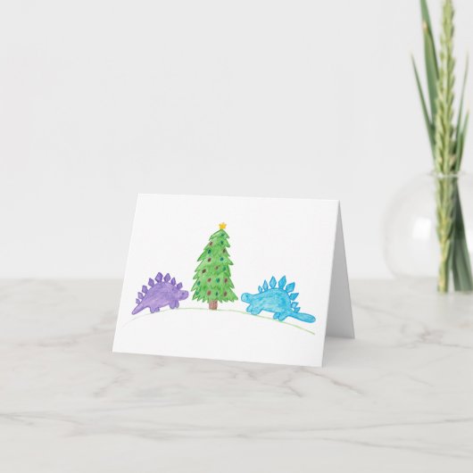 Carte Stegosaurus De L'Arbre De Noël (Devant)