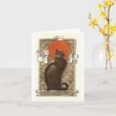 Carte Steinlein's Cat - Art Nouveau (Fleur jaune)