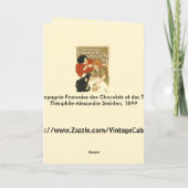 Carte : Steinlen - Compagnie Francaise des Chocola (Dos)