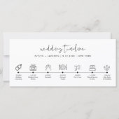 Carte STELLA Mariage Timeline et lettre de bienvenue 9x4 (Devant)