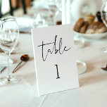 Carte STÉLLA Minimaliste Numéro de table 3.5x5<br><div class="desc">Découvrez le charme captivant de notre collection Stella, méticuleusement conçue pour insuffler à votre baby shower un air de minimalisme moderne et une touche de sophistication pointue. Conçue pour mêler harmonieusement charme bohème et élégance intemporelle, cette collection polyvalente garantit l'élévation de l'esthétique de tout baby shower de style, transformant votre...</div>
