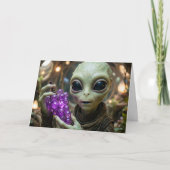 Carte Stellar Alien | Vous souhaitant un anniversaire Gr (Devant)