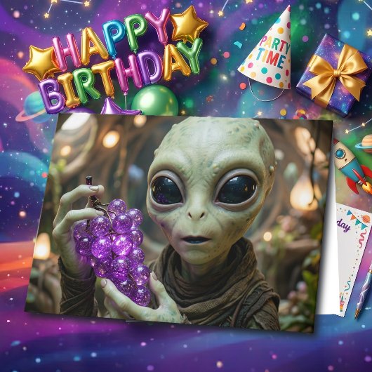 Carte Stellar Alien | Vous souhaitant un anniversaire Gr