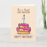 Carte Step Daughter 1st Birthday, 1 on Sweet Pink Cake<br><div class="desc">You are so lucky to have a sweet baby step daughter. Now that she is turning a year old you must send her this sweet cake card to serve as keepsake of her first ever birthday celebration.</div>