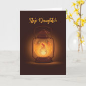 Carte Step Daughter Thing of You at Camp with Lantern (Fleur jaune)
