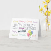 Carte Step Fille Anniversaire, Vous Êtes Incroyable ! (Fleur jaune)