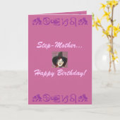 Carte Step-Mother..., Joyeux anniversaire ! (Fleur jaune)