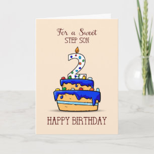 Carte Step Son 2e anniversaire, 2 sur Sweet Blue Cake