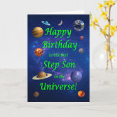 Carte Step Son Anniversaire meilleur dans l'univers (Fleur jaune)
