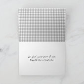 Carte Stepbrother's Birthday Grey En vichy (Intérieur)