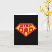 Carte Stepdad Funny Hero Step Papa Fête des pères d'anni (Fleur jaune)