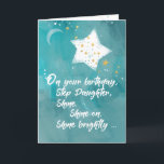 Carte Stepdaughter Tween or Teen Birthday Night Sky<br><div class="desc">This birthday card is meant for your step daughter who is celebrating her special day. Notez que vous savez que vous avez une bright star dans votre vie et que vous avez ce she should keep on shining.</div>