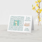 Carte Stepgirl Extraordinaire Birthday Puzzle Maze Chien (Fleur jaune)