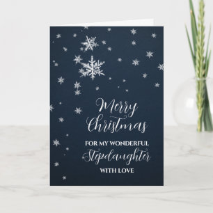 Carte Stepgirl moderne neige Joyeux Noël