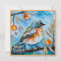 STEPHEN ~ Joyeux anniversaire ~ Oiseau dans l'arbr