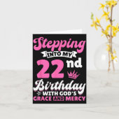 Carte Stepng Into My 22nd Birthday With Gods Grace And M (Fleur jaune)