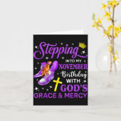 Carte Stepng Into My November Birthday Queen Sneakers Gi (Fleur jaune)