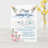 Carte Stepping Into 30 – A Journey of Hope Birthday (Fleur jaune)
