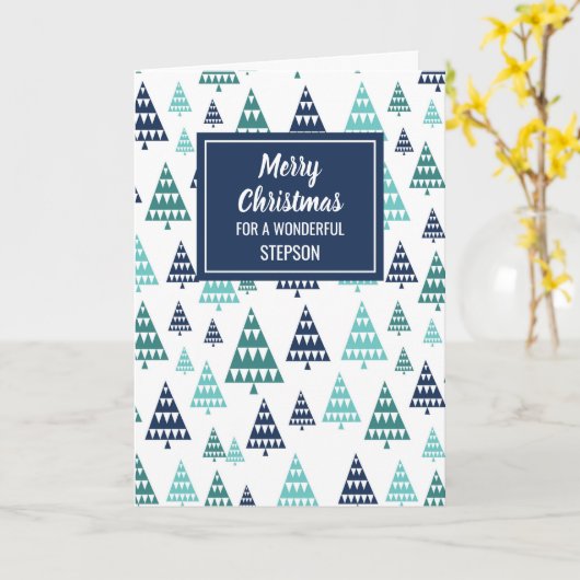 Carte Stepson Joyeux Noël (Fleur jaune)