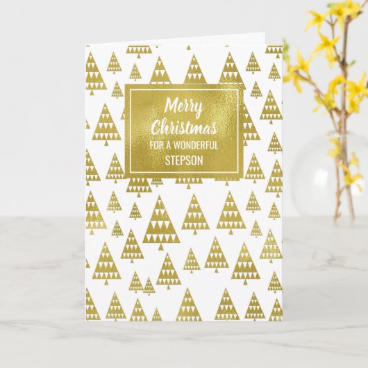 Carte Stepson Joyeux Noël (Fleur jaune)