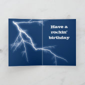 Carte Stepson Rock Lightning Anniversaire (Intérieur)