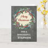 Carte Stérémie de Noël rustique Stepmaman Joyeux Noël (Fleur jaune)