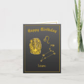 Carte Sternzeichen Löwe, gold -  (Devant)