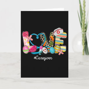 Carte Stéthoscope d'amour Soignant Vie d'infirmière Pâqu
